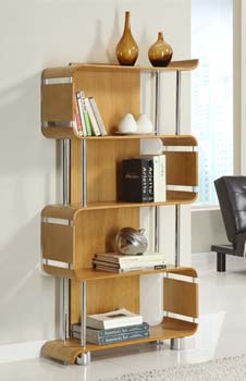 Furniture123 Branden Curve Bookcase in Oak BD201