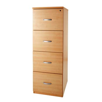 Furniture123 Bromley 4 Drawer Filing Cabinet in Beech - FREE