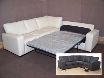 Furniture123 Bronco Leather Corner Sofa Bed