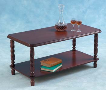 Furniture123 Brunton Long John Coffee Table in Mahogany -