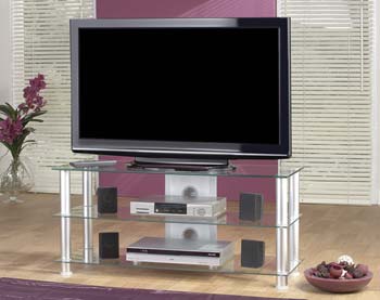 Byron Clear Glass TV Unit BR002 S - FREE NEXT