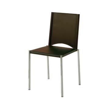 Furniture123 Calabro Stackable Dining Chair in Brown (set of 4)