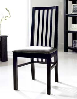 Furniture123 Calla Black Slatted Back Dining Chairs (pair)