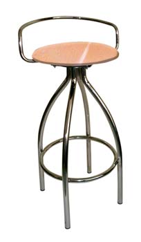 Furniture123 Capri 78 Stool with Wooden Seat - WHILE STOCKS LAST!