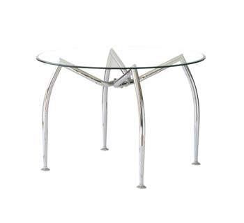 Caprico Round Glass Dining Table - WHILE STOCKS