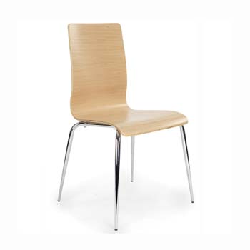 Casey Stackable Contract Dining Chairs in Oak