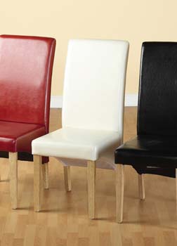 Furniture123 Century Dining Chairs in Cream (pair) - FREE