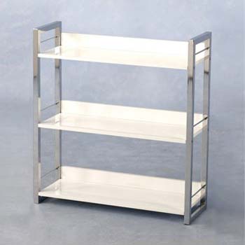 Furniture123 Charisma High Gloss 3 Shelf Bookcase in White