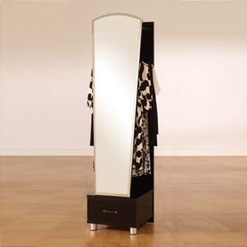 Furniture123 Charisma High Gloss Wardrobe with Mirror in Black