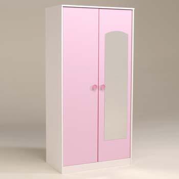 Charli Kids 2 Door Mirrored Wardrobe - SPECIAL