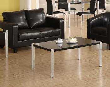 Furniture123 Charm High Gloss Coffee Table in Black - FREE