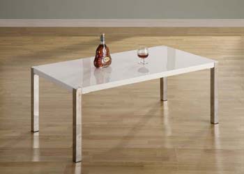 Furniture123 Charm High Gloss Coffee Table in White