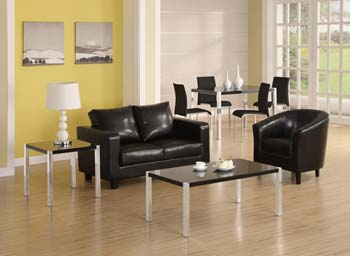 Furniture123 Charm High Gloss Living and Dining Set - FREE