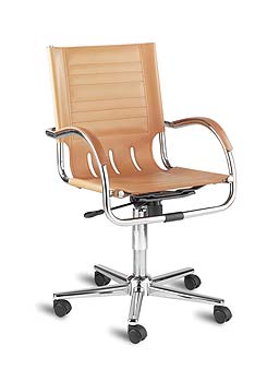 Furniture123 Chromus 200 Leather Faced Executive Chair