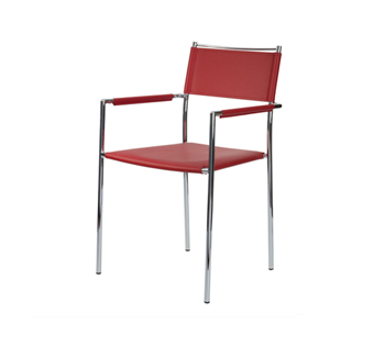 Cinata Dining Chair in Red (set of 4) - FREE