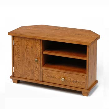 Furniture123 Clearance - Greenham Oak Corner TV Cabinet