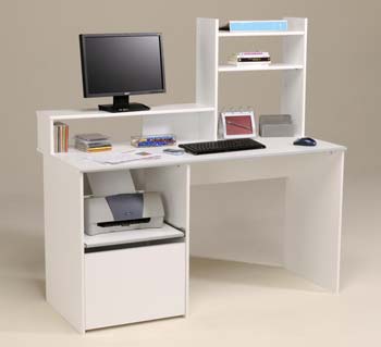 Furniture123 Coby Computer Desk in White