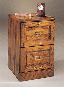 Colonial Oak 2 Drawer Filing Cabinet