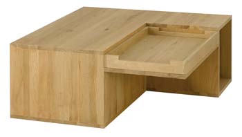 Furniture123 Conley Solid Oak Square Coffee Table with