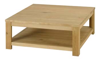 Furniture123 Conley Solid Oak Square Coffee Table