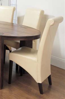 Corby Ivory Dining Chairs in Wenge (pair)