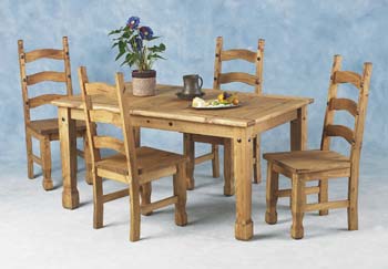 Furniture123 Corona Dining Set - Small with 4 Chairs