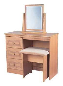 Furniture123 Corrib Beech 3 Drawer Dressing Table