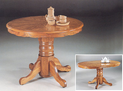 Country Collection Circular Centre Leaf Extending Table (520SP)
