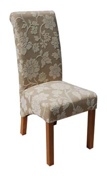 Furniture123 Daisy Fabric Dining Chairs in Beige (pair) -