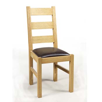 Furniture123 Denver Solid Oak Dining Chair (pair)