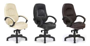 Furniture123 Edmonton 605 Leather Faced Executive Chair