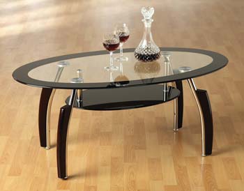 Furniture123 Elena Coffee Table in Black