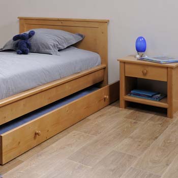 Furniture123 Essan Solid Pine 1 Drawer Bedside Table