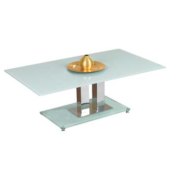 Furniture123 Floe Rectangular Coffee Table with Glass Top