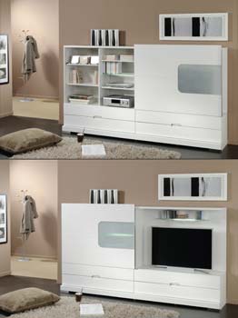 Furniture123 For You TV Cabinet in White Lacquer