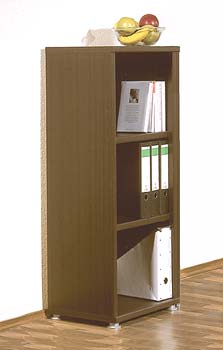 Furniture123 Forum 2 Shelf Narrow Bookcase in Walnut