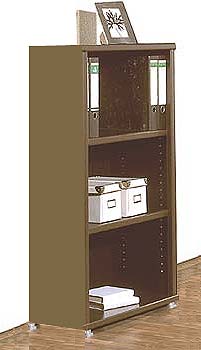 Furniture123 Forum 2 Shelf Wide Bookcase in Walnut