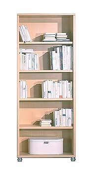 Furniture123 Forum 4 Shelf Wide Bookcase in Light Beech