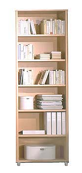 Furniture123 Forum 5 Shelf Wide Bookcase in Light Beech