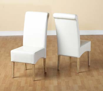 Furniture123 Glen Dining Chair in Cream (pair) - FREE NEXT