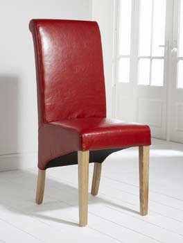 Furniture123 Grace Dining Chairs in Red (pair) - FREE NEXT