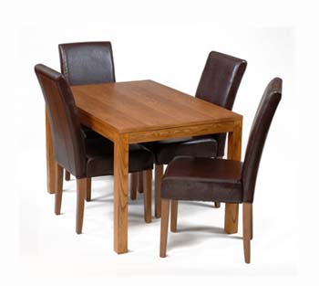 Furniture123 Greenham Oak Medium Rectangular Dining Set with