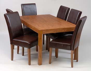 Furniture123 Greenwich Large Dining Set with Six Chairs
