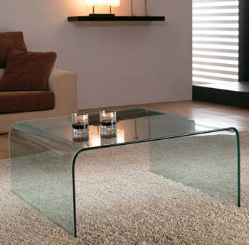 Furniture123 Gustav 01 Square Glass Coffee Table