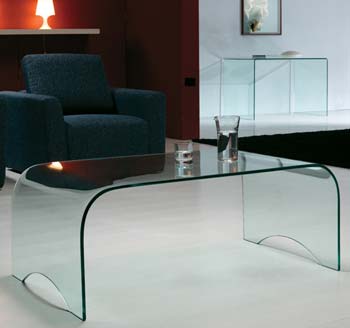 Furniture123 Gustav 24 Glass Rectangular Coffee Table