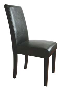 Hannah Oak Leather Dining Chairs (pair) - WHILE