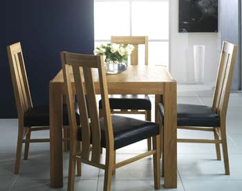 Furniture123 Hartford Square Dining Set with Slatted Chairs