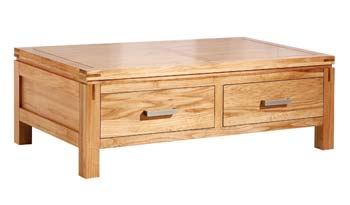 Furniture123 Hazen Ash 2 Drawer Coffee Table