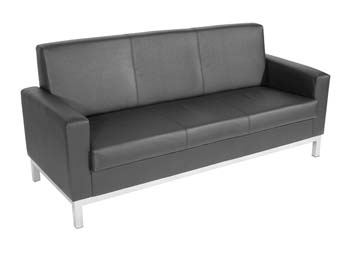 Furniture123 Helsinki 504 Leather Faced Reception Sofa