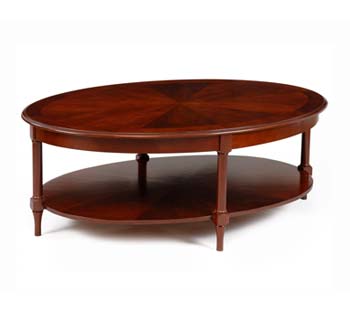 Furniture123 Highgate Oval 1 Shelf Coffee Table